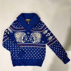 Ralph Lauren Rugby Like NEW Shawl Collar Sweater Size S Small 100% Wool